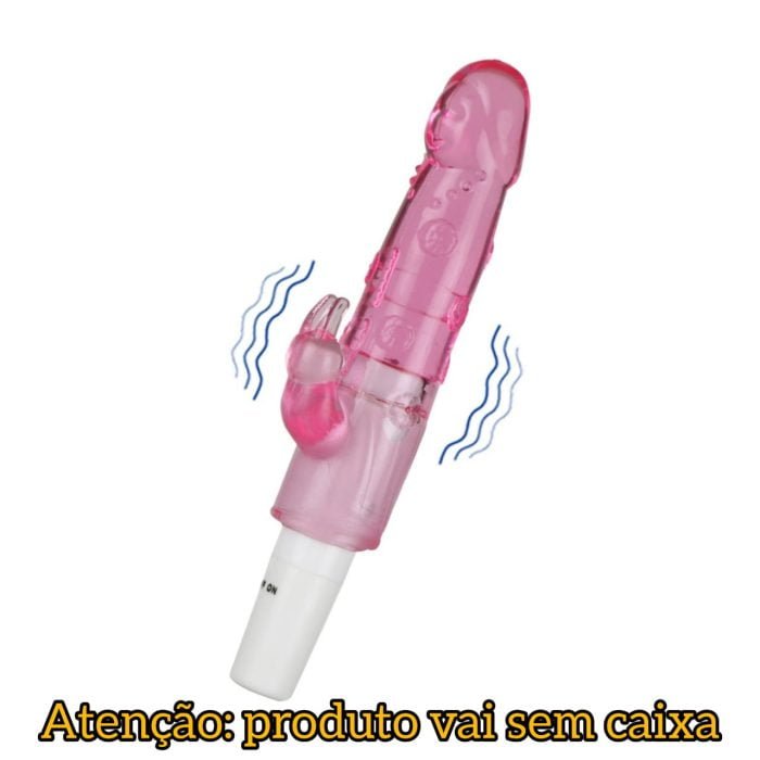 L&B--Vibrador Personal com Estimulador de Clitóris Multivelocidade a Pilha Cod. XV 1038