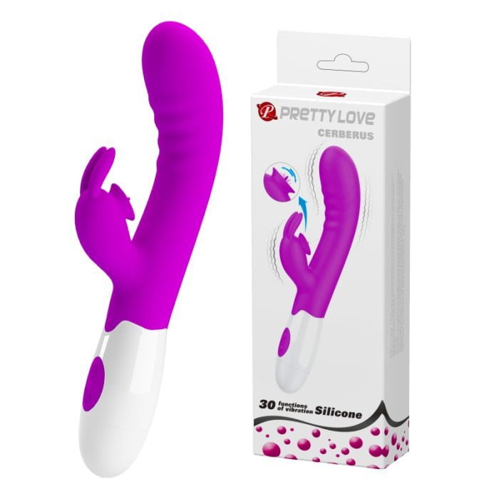 Vibrador Cerberus com Estimulador do Clitóris 30 Vibrações á Pilha Cod. BI-014795