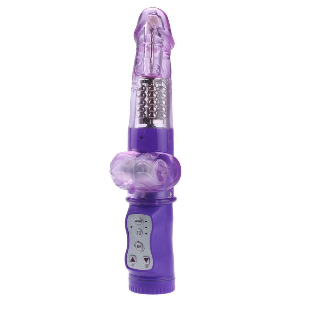 Vibrador Rotativo com Estimulador do Clitóris 12 Vibrações á Pilha Cod. BC1011 - Imagem 3