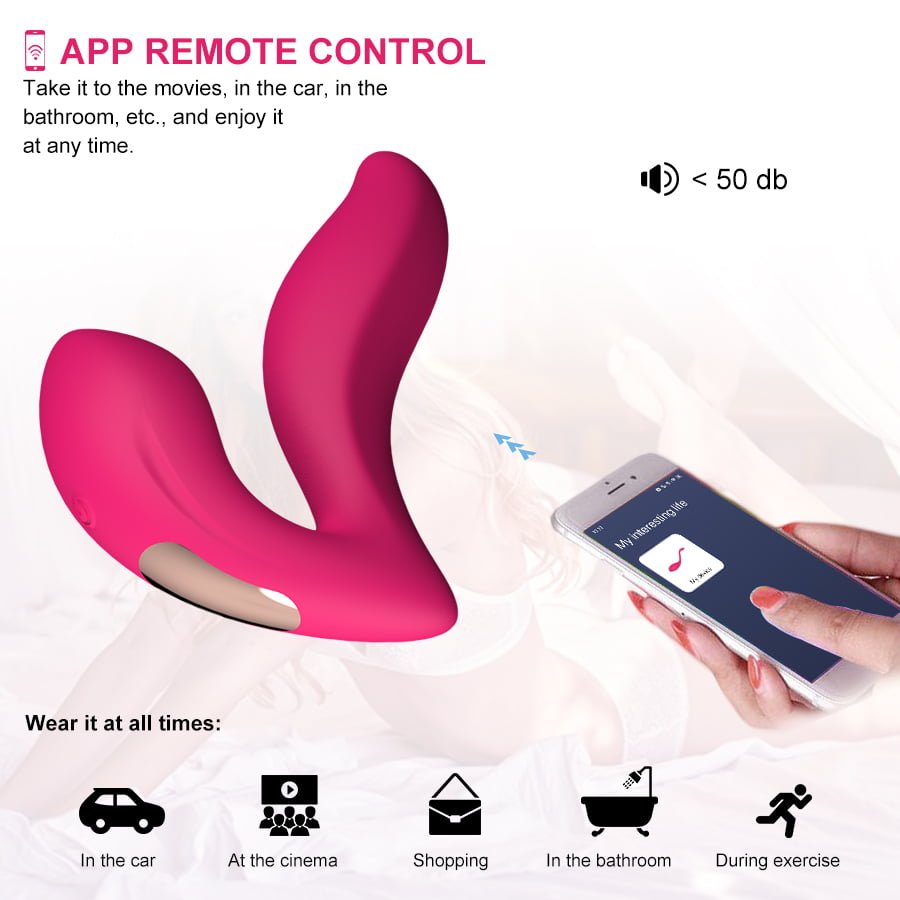 Vibrador Wireless de Ponto G Controlado por APP a Prova d'água Recarregável Cod. BA10001