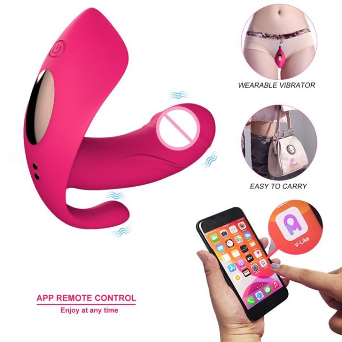 Vibrador Wireless Tripa Estimulação Comando por APP a Prova d’água Recarregável Cod. BA10002