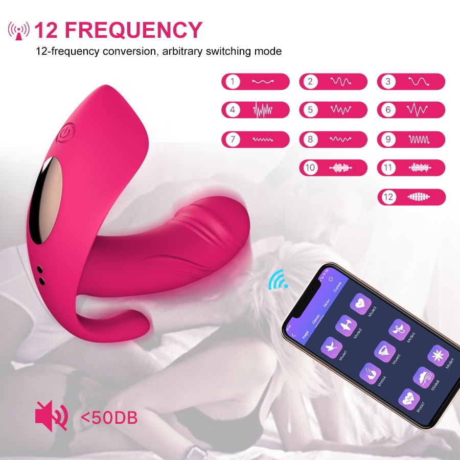 Vibrador Wireless Tripa Estimulação Comando por APP a Prova d’água Recarregável Cod. BA10002 - Imagem 2