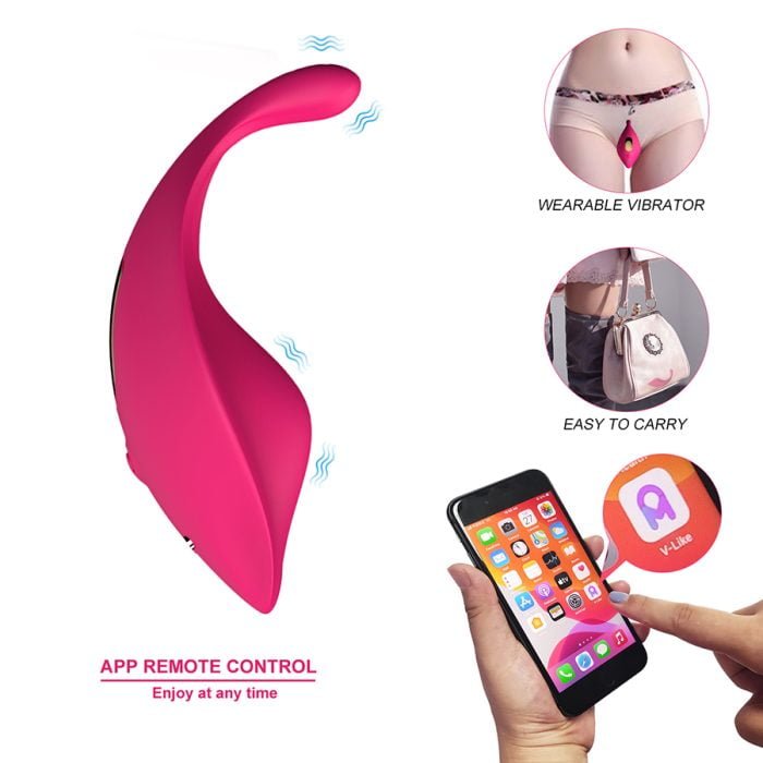 Mini Vibrador Wireless para Vestir Controlado por APP a Prova d'água Recarregável Cod. BA 1027