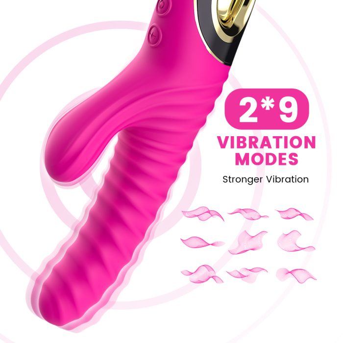 Vibrador de Silicone Cirúrgico c/ Dupla Estimulação a Prova d’água Recarregável Cod. BY10002 - Image 4