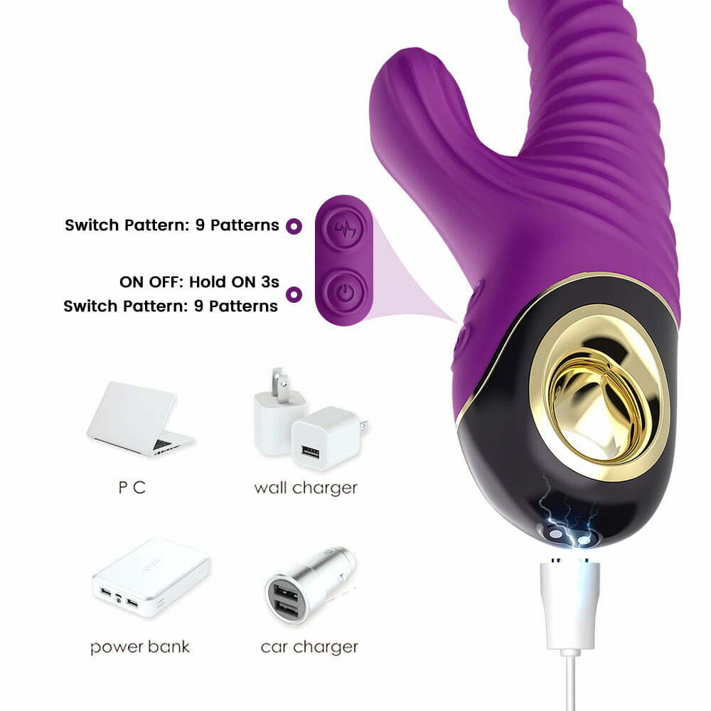 Vibrador de Silicone Cirúrgico c/ Dupla Estimulação a Prova d’água Recarregável Cod. BY10002 - Imagem 3