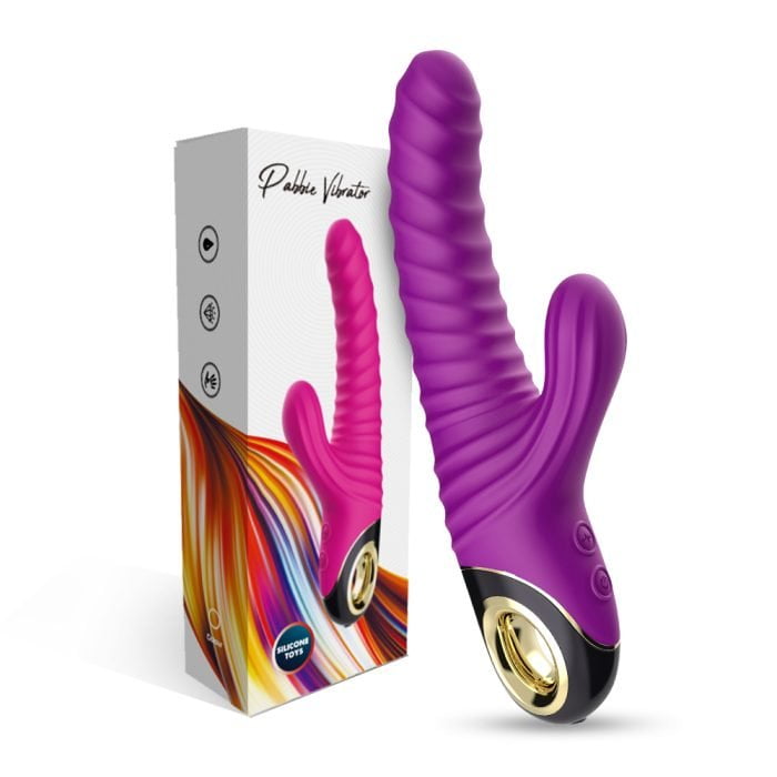 Vibrador de Silicone Cirúrgico c/ Dupla Estimulação a Prova d’água Recarregável Cod. BY10002 - Image 5