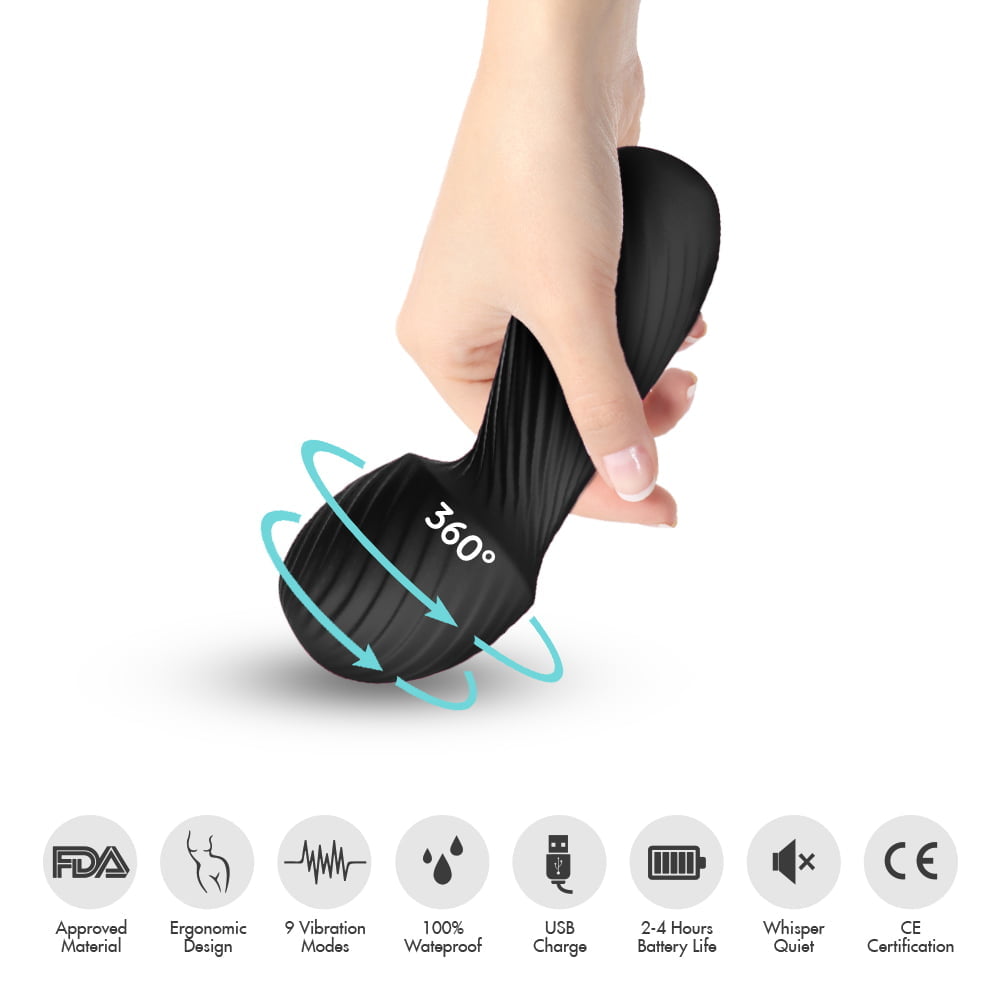 Mini Varinha Mágica Flexível 9 Vibrações Recarregável Cod.  BY 10036 - Imagem 3