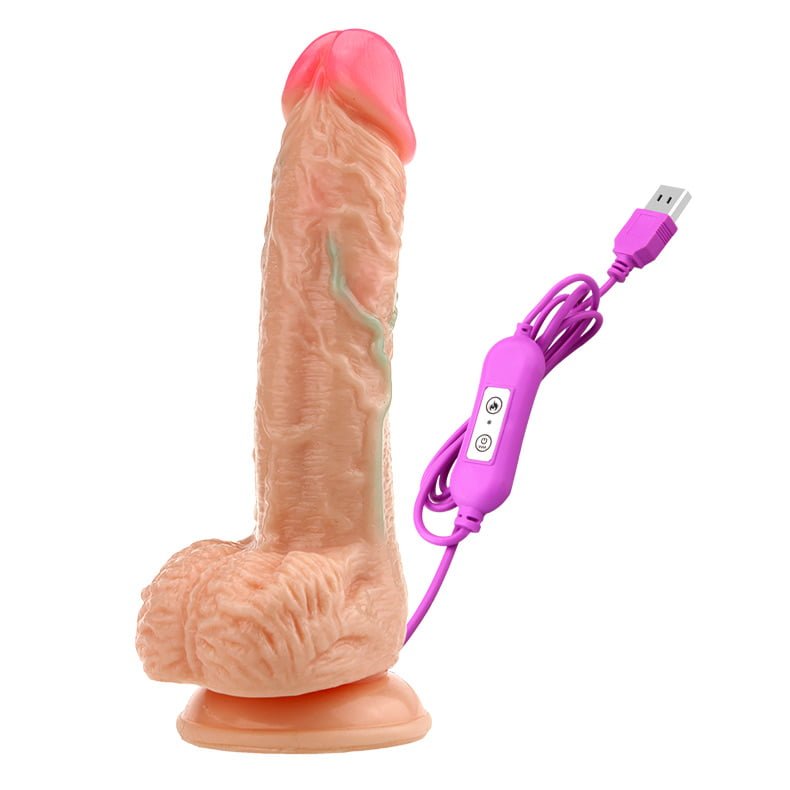 Prótese Realística Rotativo com Escroto e Ventosa  17,5cm x 3,8cm  Cod. BC1040 - Imagem 2