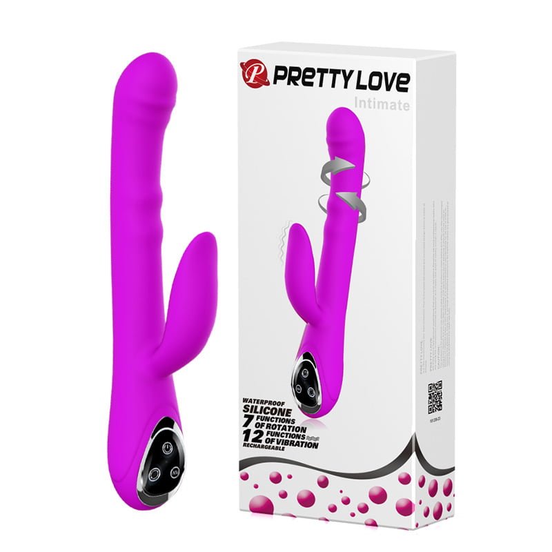 Vibrador com Estimulador de Clitóris 12 Vibrações Recarregável Cod. BI-014123