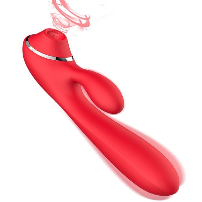 L&Z-Vibrador c/ Estimulador de Clitóris Pulsação Recarregável Cod. ML Z68