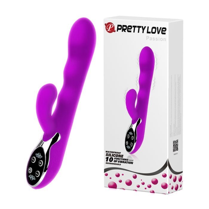 Vibrador com Estimulador do Clitóris 10 Vibrações Recarregável Cod. BI-014107