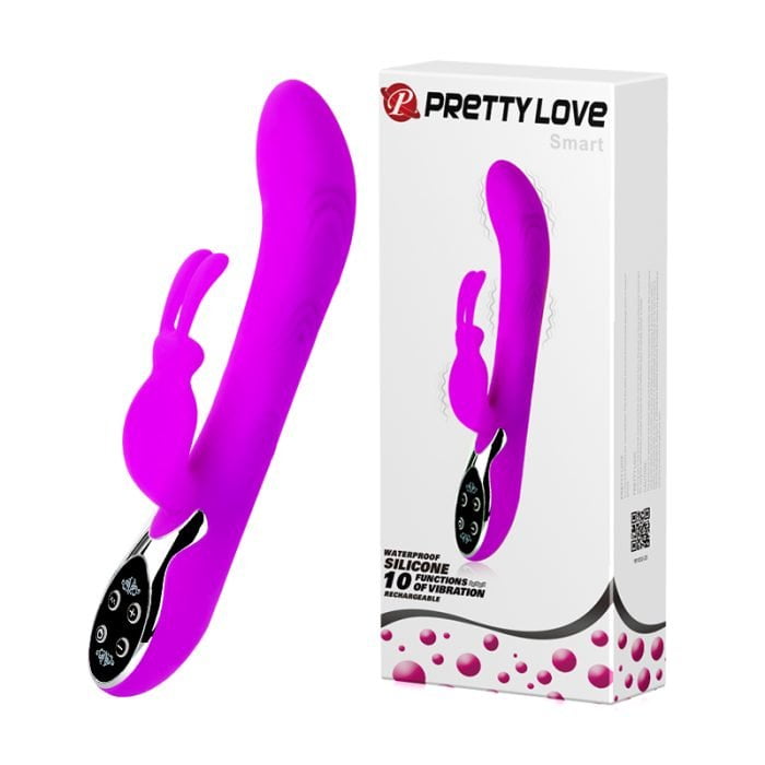 Vibrador Smart Ultra Potência do Dupla Estimulação 10 Vibrações Recarregável Cod. BI-014107-2