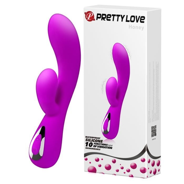 Vibrador Honey Puro Silicone 10 Vibrações Recarregável Cod. BI-014129