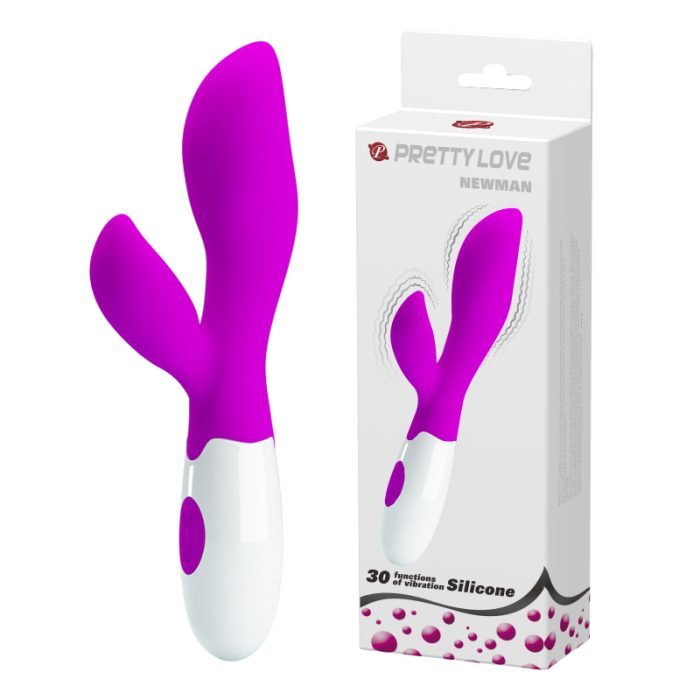 Vibrador Newman em Soft Touch Dupla Estimulação 30 Vibrações á Pilha Cod. BI-014219