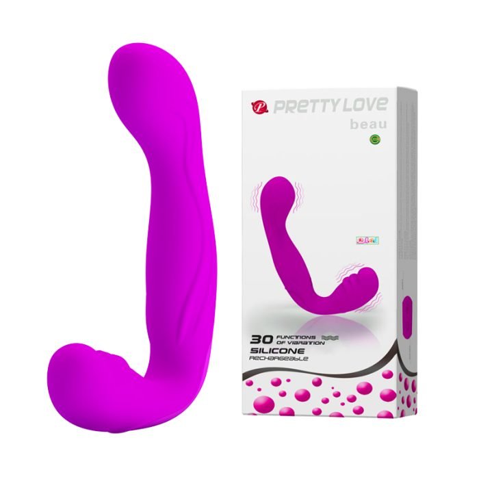 Vibrador Strapless Silicone 30 Vibrações Recarregável Cod. BI-014228