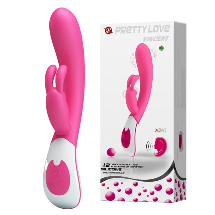 Vibrador com Estimulador do Clitóris 12 Vibrações Recarregável Cod. BI-014232