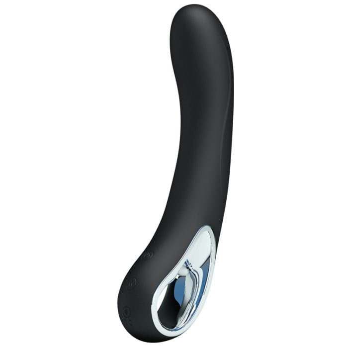 Vibrador Curvatura p/ Ponto G Alça Metalizada 12 Vibração Recarregável Cod. BI-014412-1 - Image 3