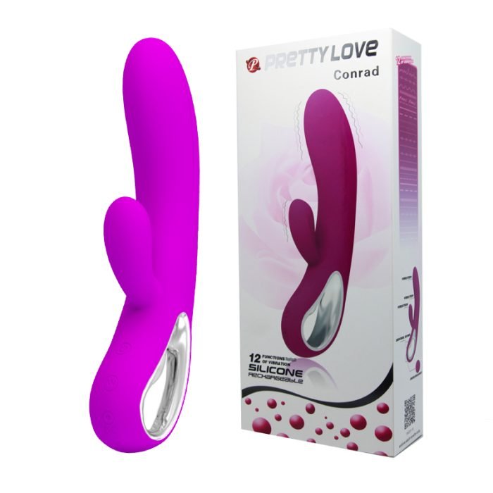 Vibrador com Estimulador do Clitóris em Silicone Cirúrgico 12 Vibrações Recarregável Cod. BI-014413 - Image 5