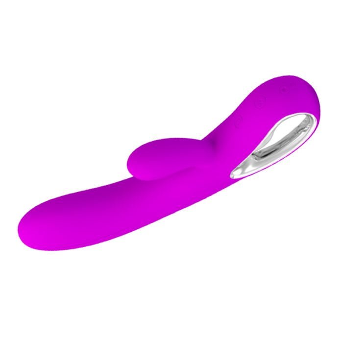 Vibrador com Estimulador do Clitóris em Silicone Cirúrgico 12 Vibrações Recarregável Cod. BI-014413 - Image 2