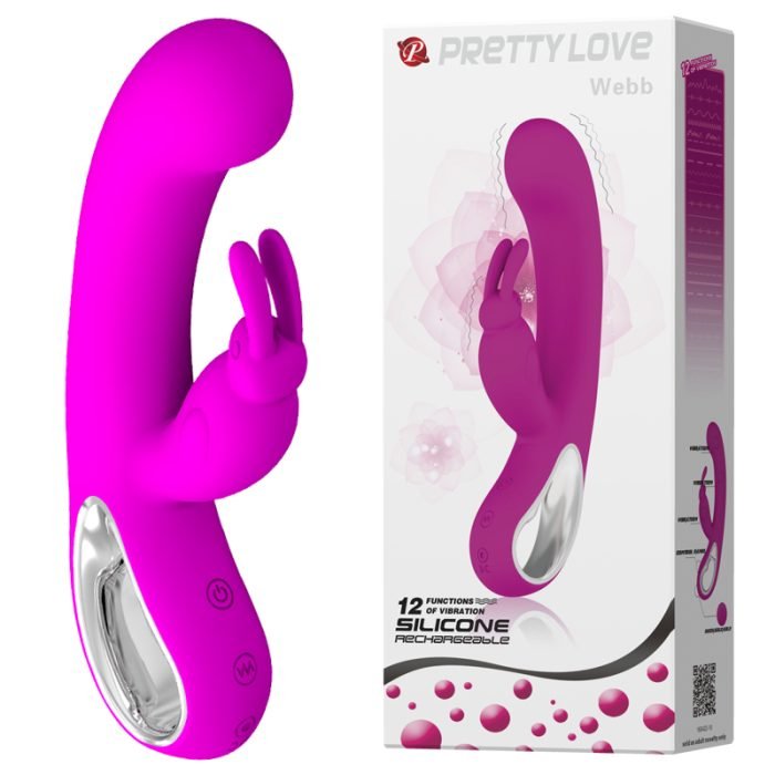 Vibrador Webb com Estimulador de Clitóris 12 Vibrações Recarregável Cod. BI-014420