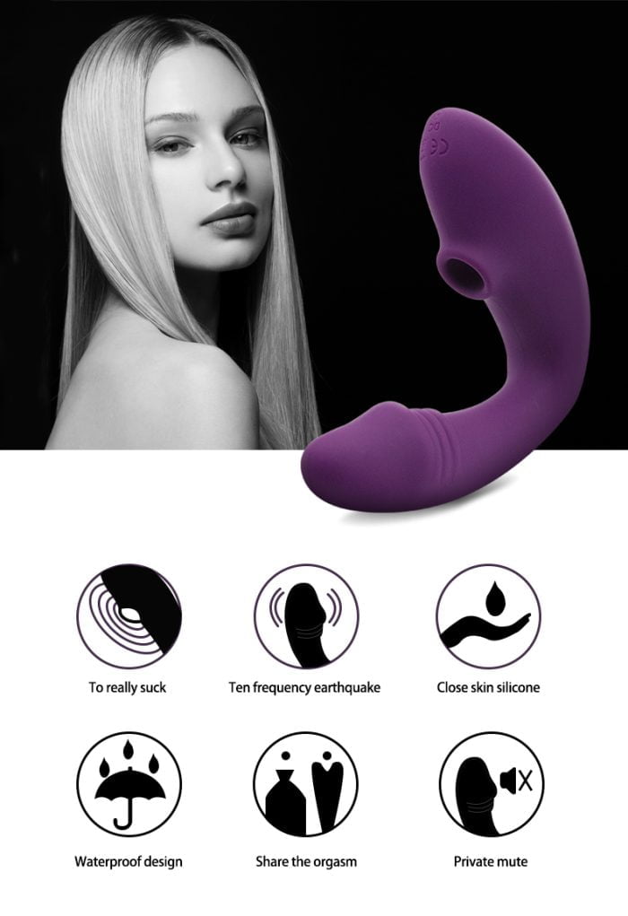 Vibrador de ponto G e Sucção 10 Vibrações Recarregável Cod. BX 1029 - Image 4