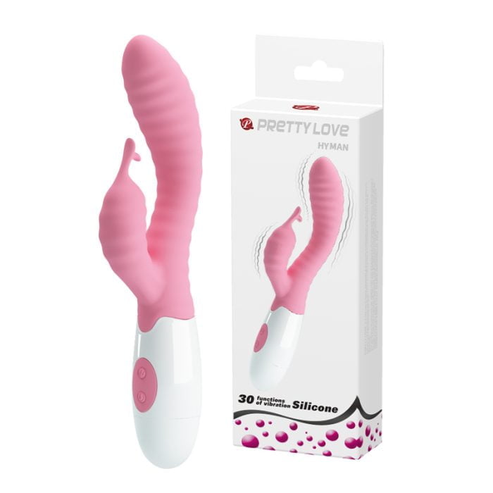 Vibrador Hyman com Estimulador de Clitóris 30 Vibrações á Pilha Cod. BI-014705-1