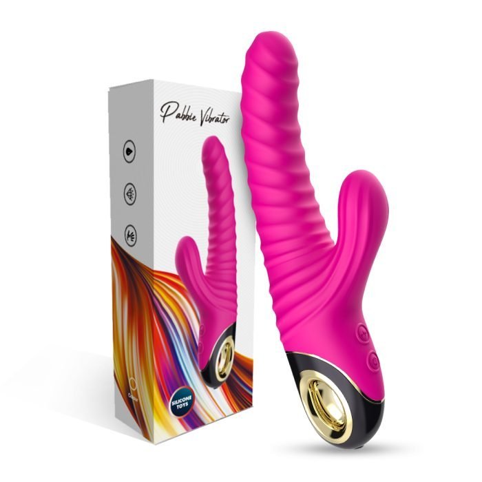 Vibrador de Silicone Cirúrgico c/ Dupla Estimulação a Prova d’água Recarregável Cod. BY10002