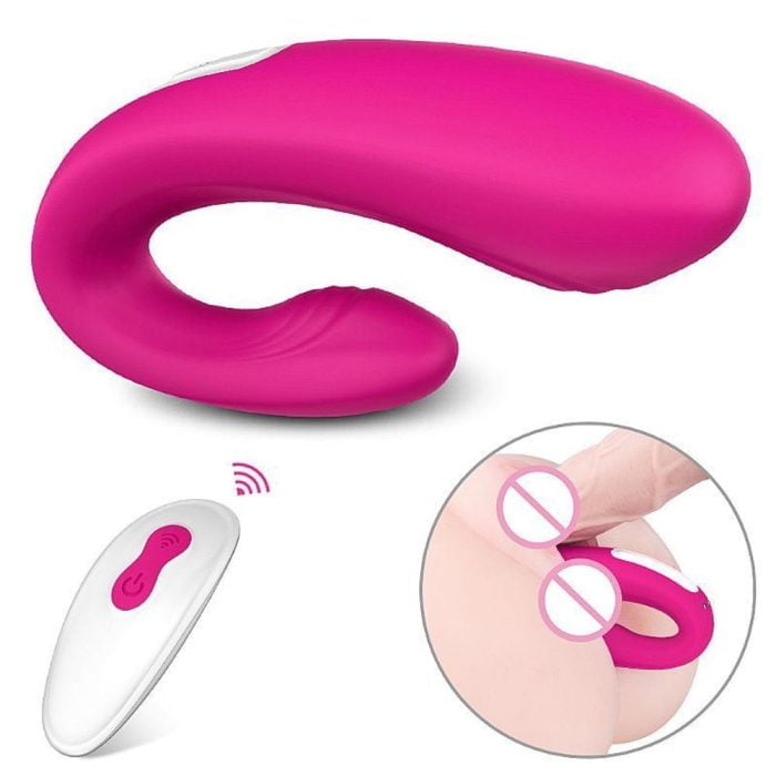 Vibrador p/ Casal Couple a Prova d'água 9 Vibrações Recarregável Cod. Feliz 1