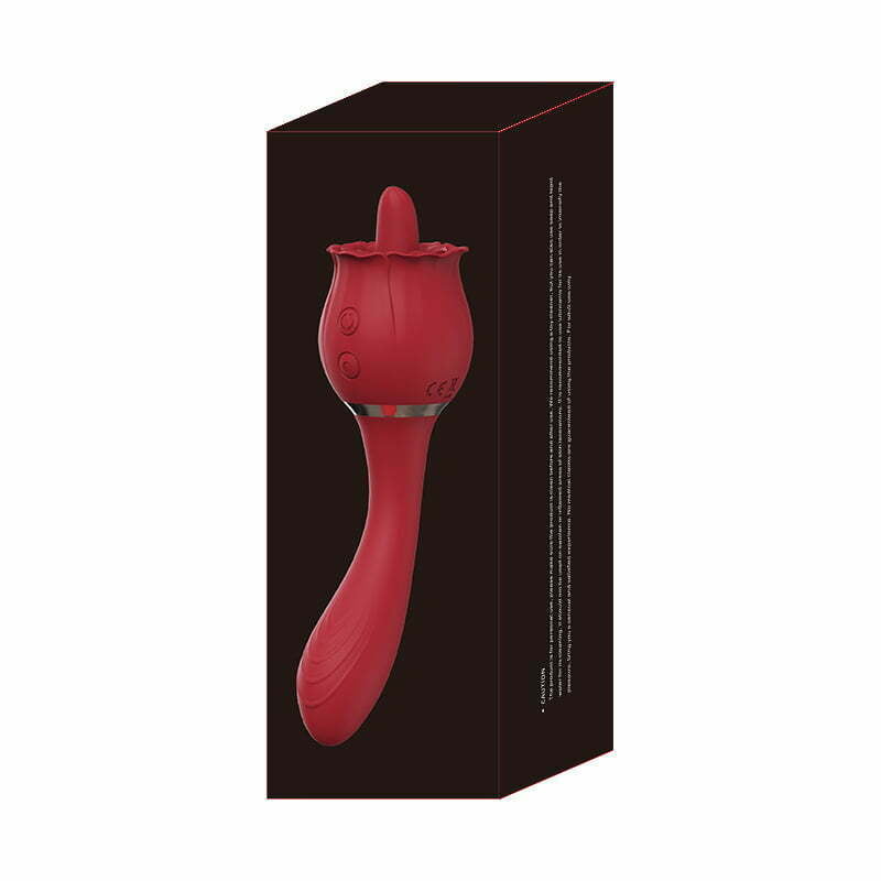 Estimulador de Clitóris com Língua Formato ROSA 30 Modos de Vibração Recarregável Cod. BH 1023