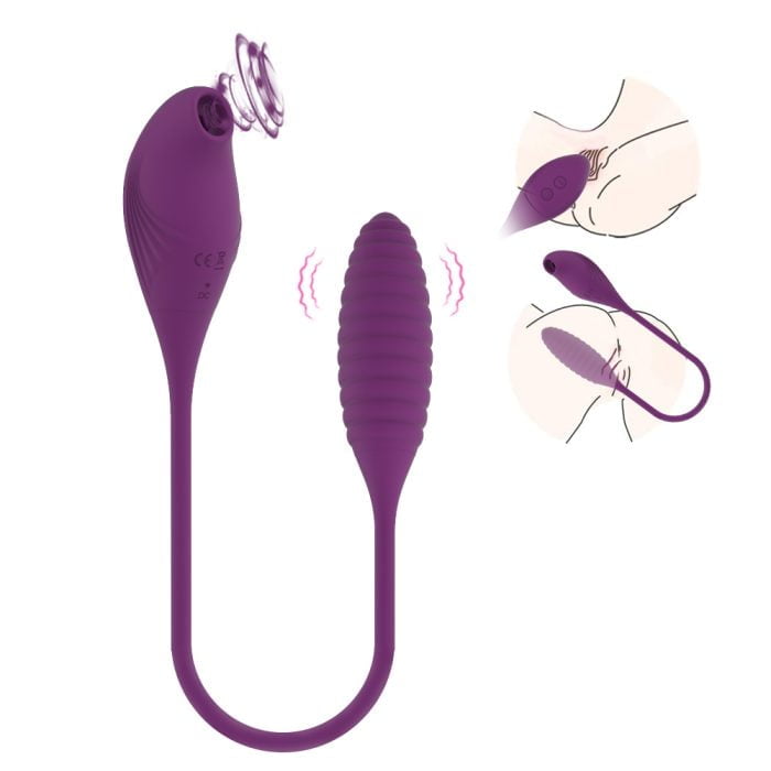 Vibrador com Sucção Flamingo com 10 Modos de Vibração Recarregável Cod. BX 1022 - Image 5