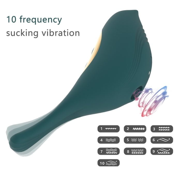 Vibrador Estimulador de Clitóris Formato Passarinho com Pulsação Bubble Funing Recarregável Cod. BX 1030 - Image 4