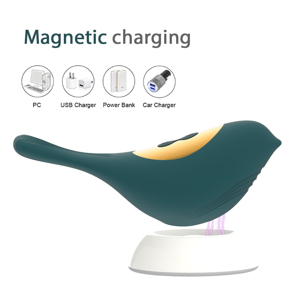 Vibrador Estimulador de Clitóris Formato Passarinho com Pulsação Bubble Funing Recarregável Cod. BX 1030 - Imagem 2