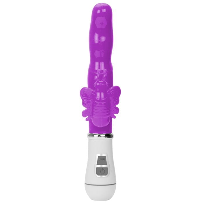 Vibrador com Estimulador de Clitóris Formato Borboleta com 12 Modos de Vibração Recarregável Cod. XM 1006