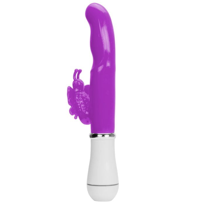 Vibrador com Estimulador de Clitóris Formato Borboleta com 12 Modos de Vibração Recarregável Cod. XM 1006 - Image 2