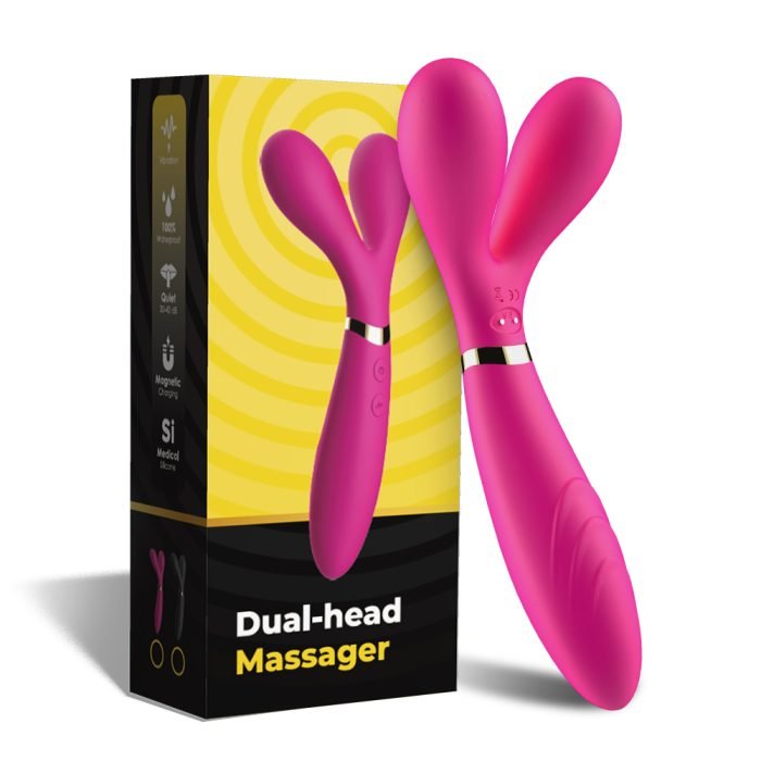 Massageador Duplo com  9 Modos de Vibração Recarregável Cod. BY10024