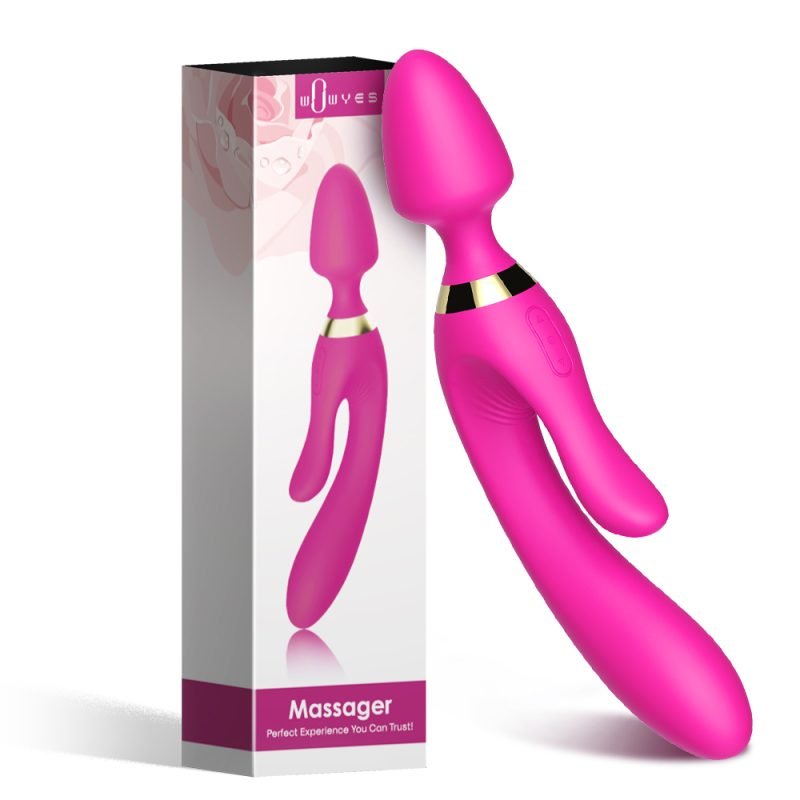 Vibrador Varinha Magica Duplo Recarregável com 9 Modos de Vibração Cod. BY10022
