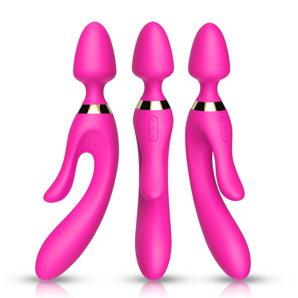 Vibrador Varinha Magica Duplo Recarregável com 9 Modos de Vibração Cod. BY10022 - Imagem 2