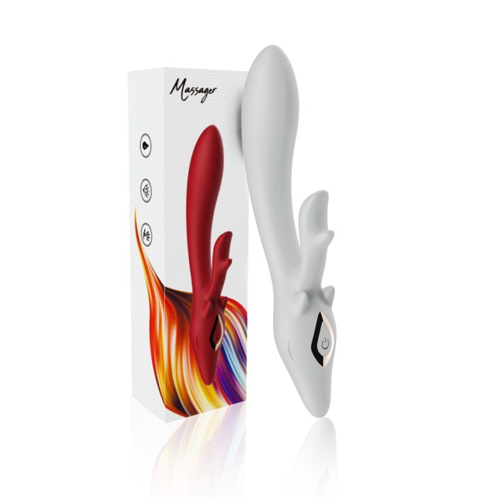 Vibrador Dino com Curvatura Ponto G 9 Modos de Vibração Recarregável Cod. BY10025