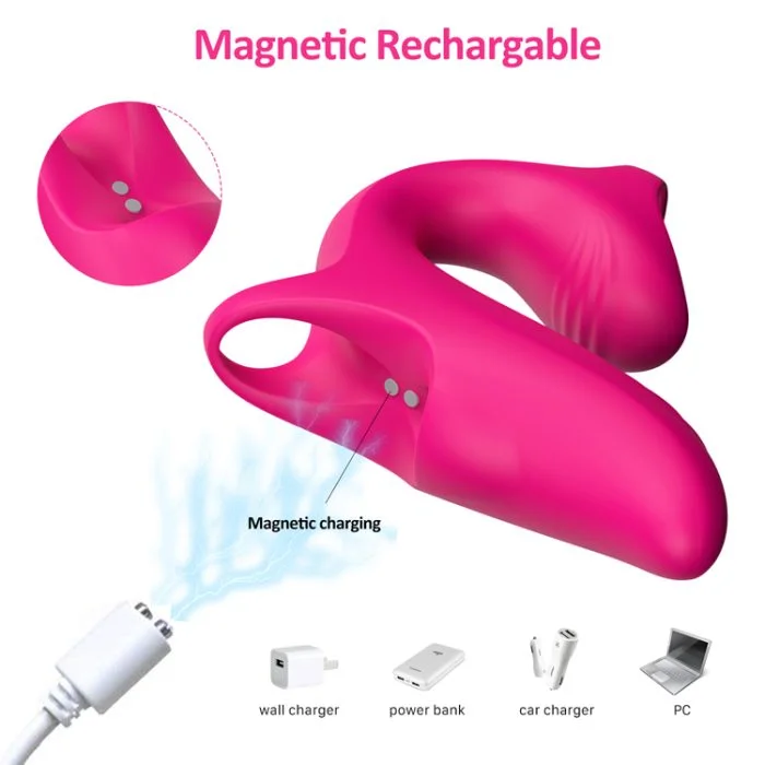 Vibrador Dedal Recarregável Formato Golfinho Cod. BA1025 - Imagem 2