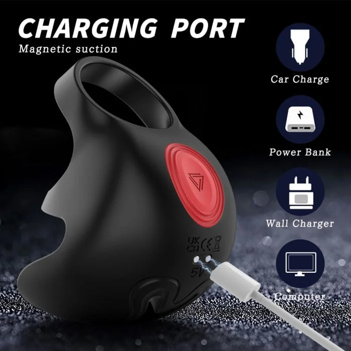 Anel Peniano com Vibro  e Massageador de Testículos com 9 Modos de Vibração Recarregável com Controle Cod. XT 1001 - Imagem 2