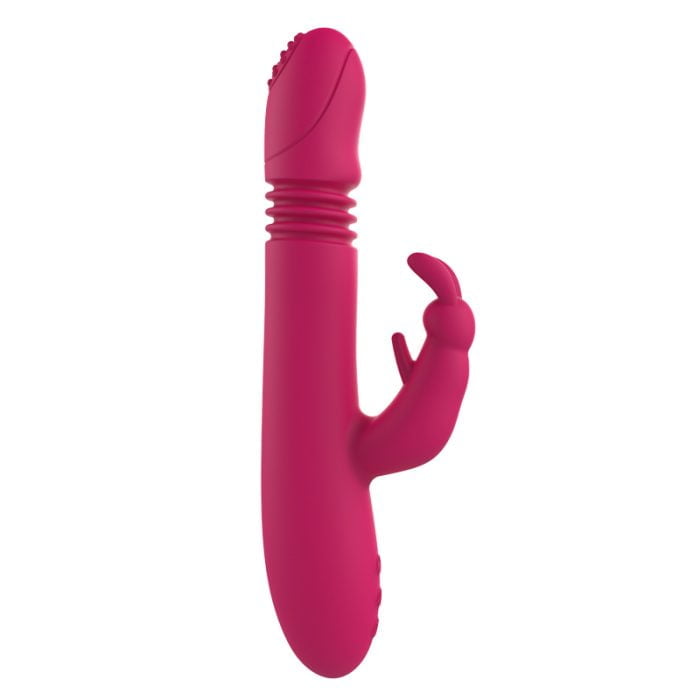 Vibrador Vai e Vem com Estimulador de Clitóris  com Aquecimento Recarregável Cod. BC 1068