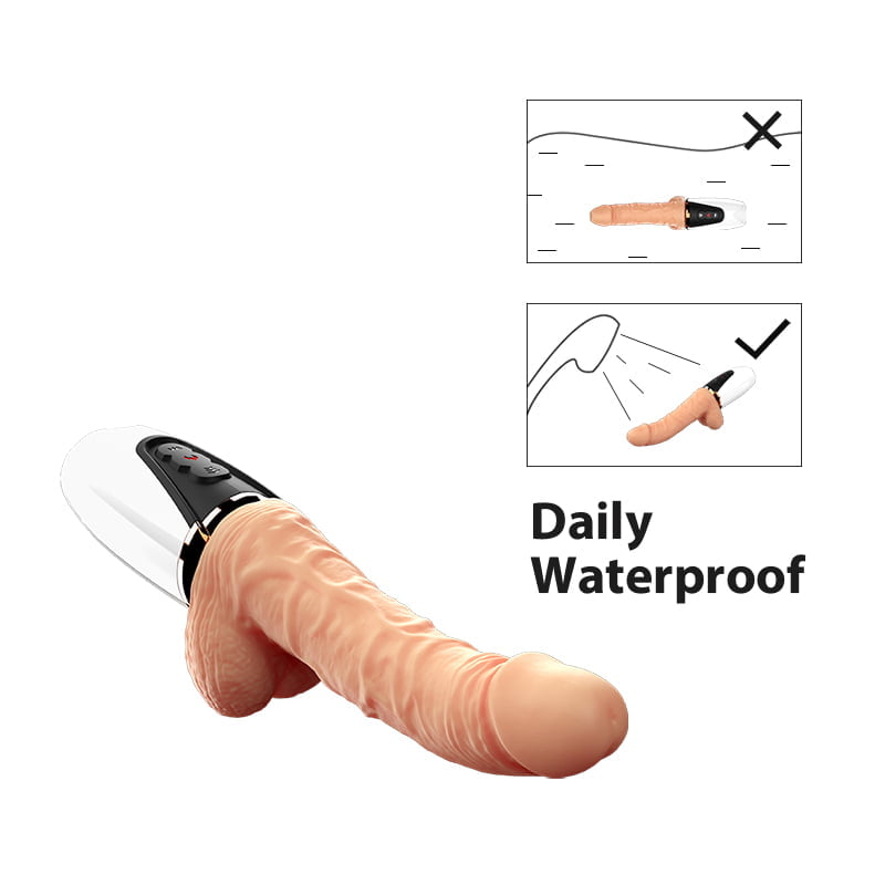 Prótese Realística Recarregável Pênis com 7 Modos de Vibração, Vai e Vem e Aquecimento  Cod. XE 1002 - Imagem 4