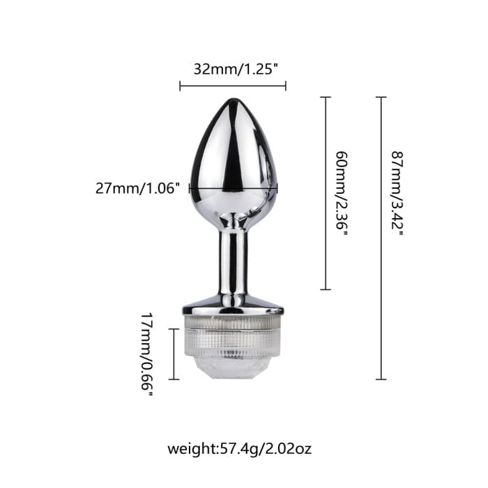 Plug Anal com Luzes de Led e Controle ( P ) Cod. BJ 10094 - Image 3