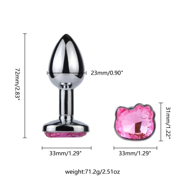 Plug Anal de Metal Formato Gatinho ( P ) Cod. BJ 10088 - Imagem 2