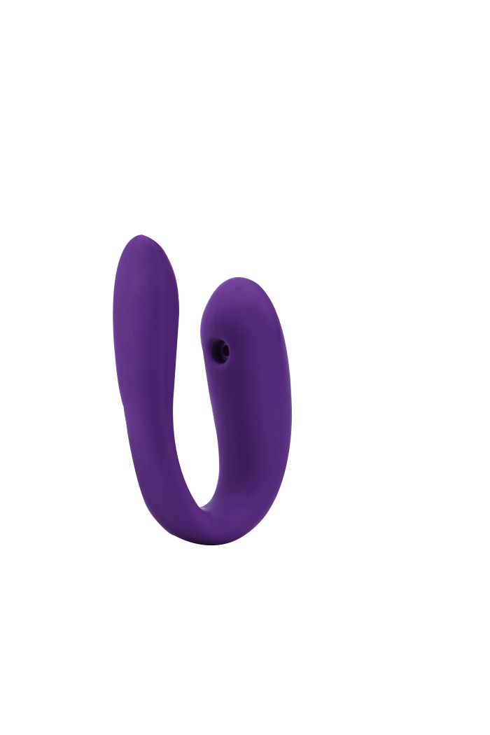 Vibrador e Casal com Sucção e 10 Modos de Vibração Recarregável Cod. XH 1004