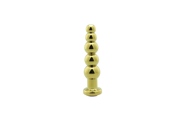 Plug Anal de Metal Dourado Grande Cod. BJ 10104