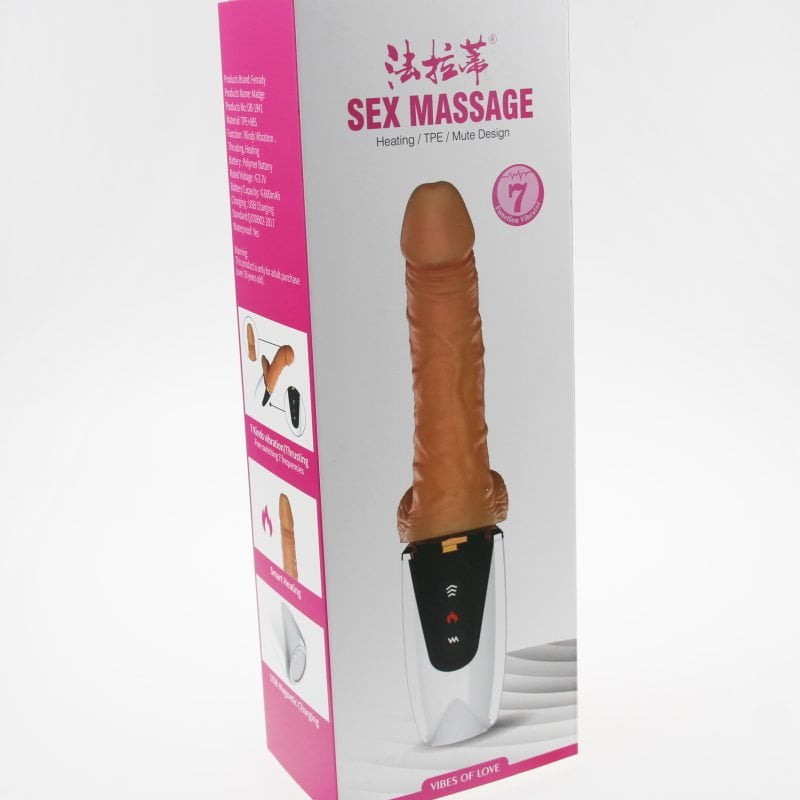 Prótese Realística Recarregável Pênis com 7 Modos de Vibração, Vai e Vem e Aquecimento  Cod. XE 1002