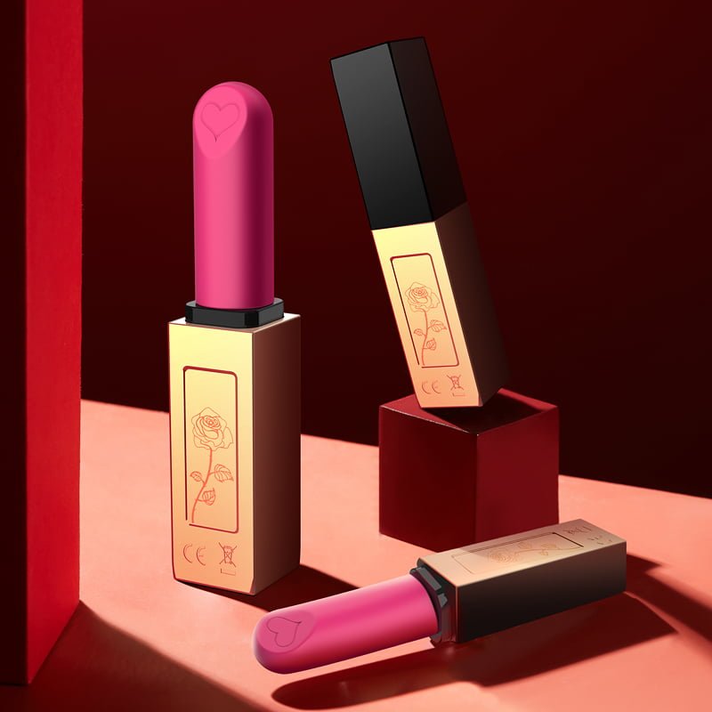 Vibrador Personal Recarregável Formato Batom com 10 Modos de Vibração Cod. XS 1008