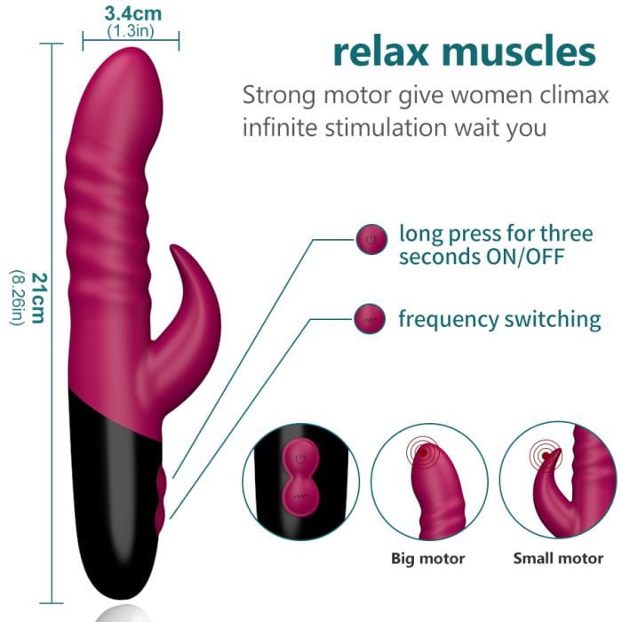 Vibrador com Estimulador de Clitóris com 12 Modos de Vibração Recarregável Cod. BA1023 - Image 4