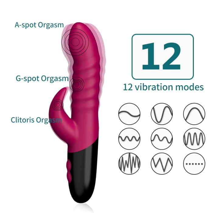 Vibrador com Estimulador de Clitóris com 12 Modos de Vibração Recarregável Cod. BA1023 - Image 3